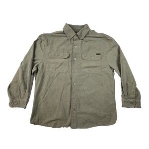 Stanley Men's L Olive Outdoor/Workwear‎ LS Button Up SEE DESCRIPTION